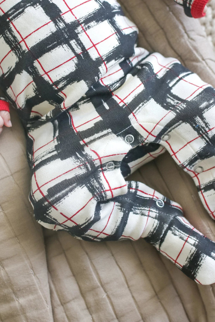L'oved Baby - Holiday Organic Cotton Footie & Cap Set - Pitter Patter Boutique