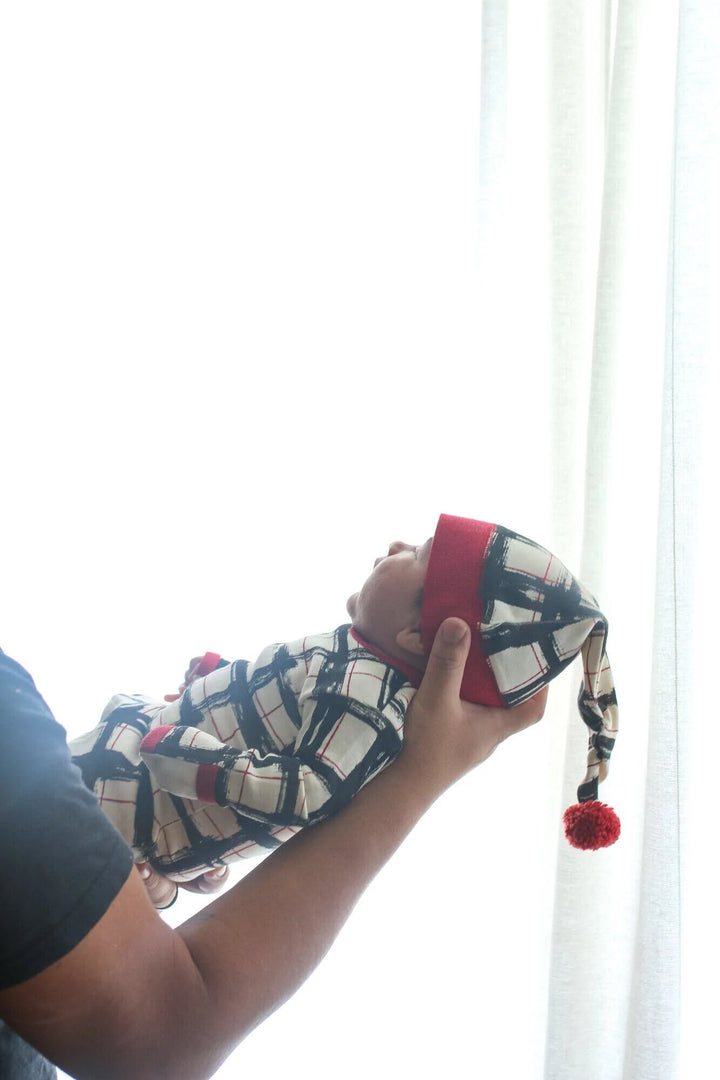 L'oved Baby - Holiday Organic Cotton Footie & Cap Set - Pitter Patter Boutique