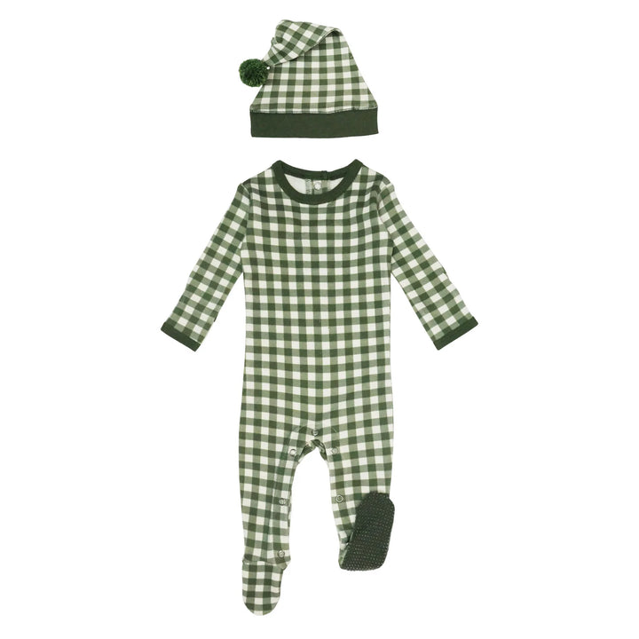 L'oved Baby - Holiday Organic Cotton Footie & Cap Set - Pitter Patter Boutique
