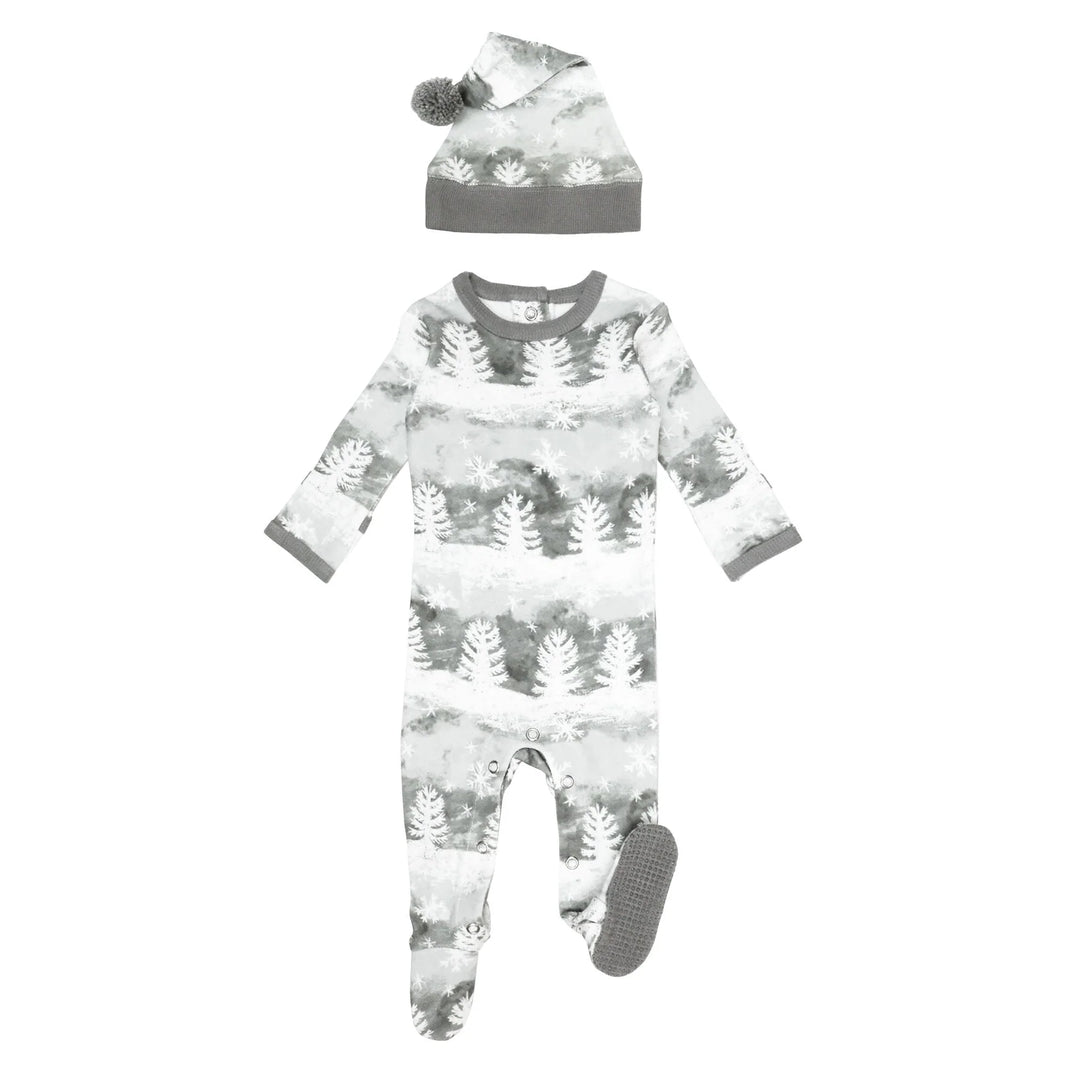 L'oved Baby - Holiday Organic Cotton Footie & Cap Set - Pitter Patter Boutique