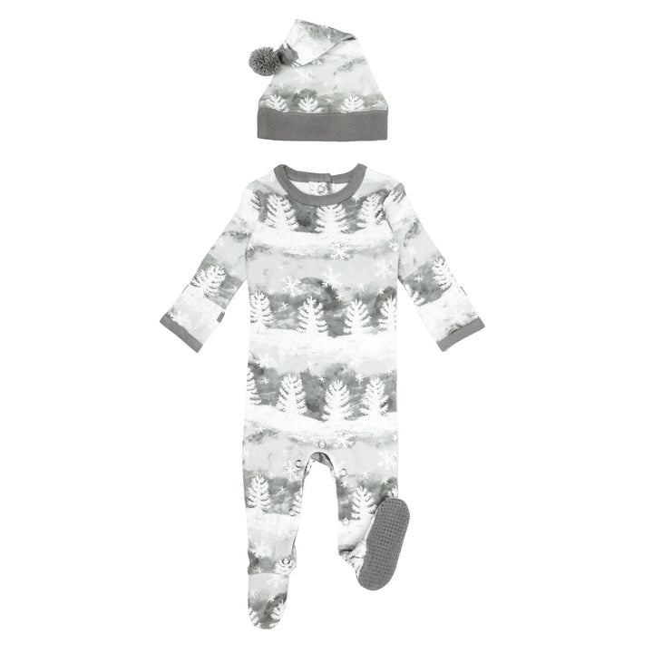 L'oved Baby - Holiday Organic Cotton Footie & Cap Set - Pitter Patter Boutique
