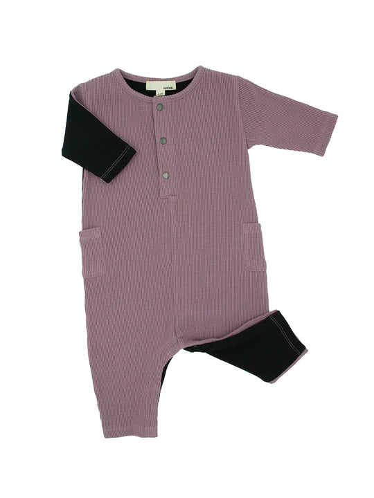 Greige - The Long Sleeve Remix Romper - Pitter Patter Boutique