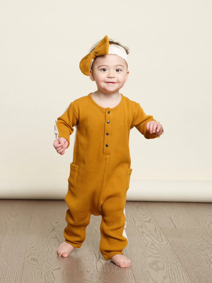 Greige - The Long Sleeve Remix Romper - Pitter Patter Boutique