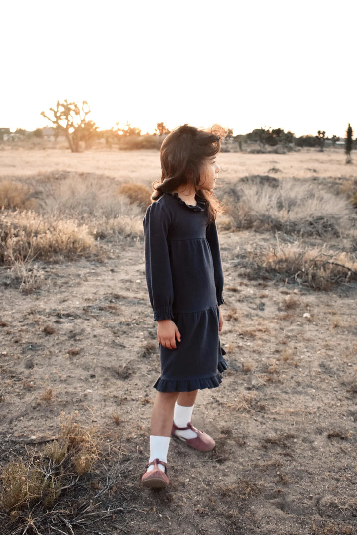 Long Sleeve Kids Corduroy Dress - Pitter Patter Boutique