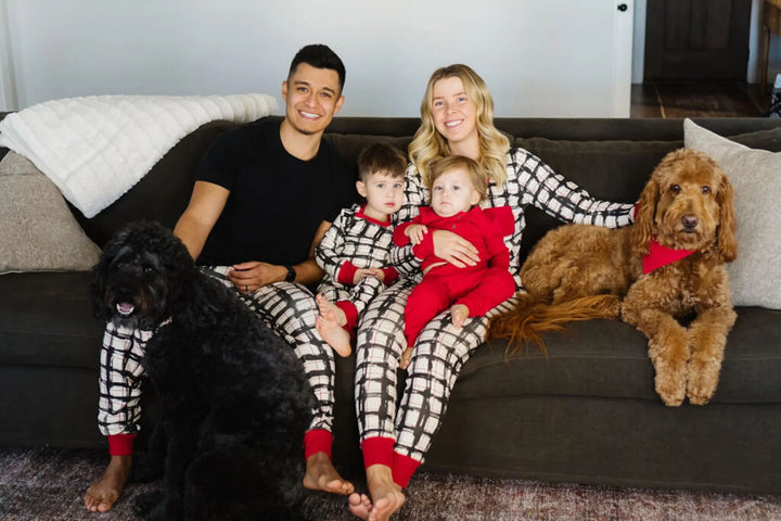 L'oved Baby - Holiday Organic Cotton PJ & Cap Set - Pitter Patter Boutique
