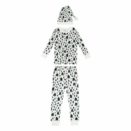 L'oved Baby - Holiday Organic Cotton PJ & Cap Set - Pitter Patter Boutique