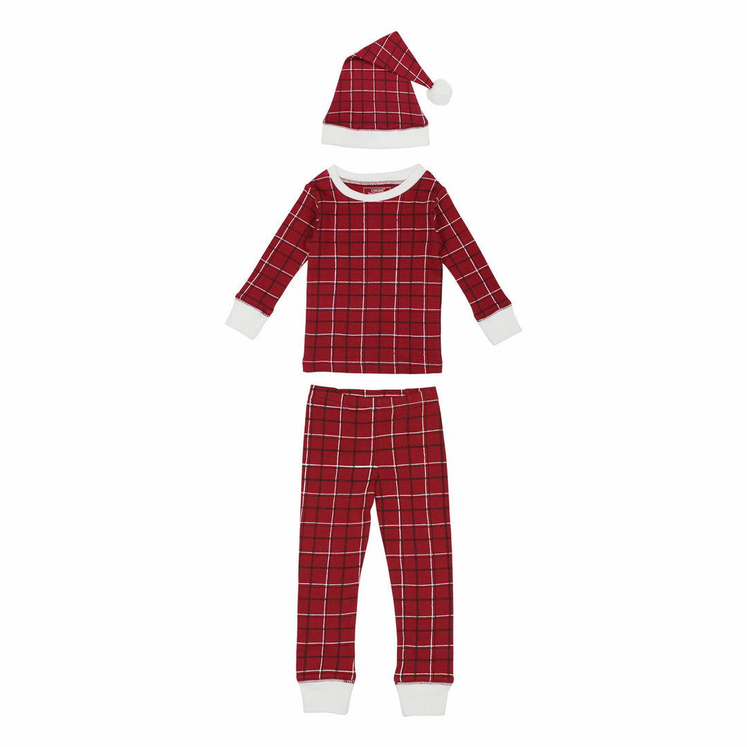 L'oved Baby - Holiday Organic Cotton PJ & Cap Set - Pitter Patter Boutique