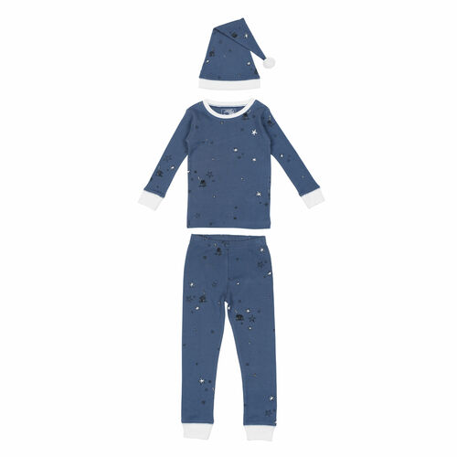 L'oved Baby - Holiday Organic Cotton PJ & Cap Set - Pitter Patter Boutique
