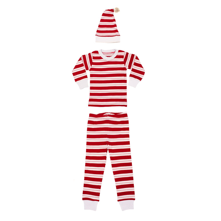 L'oved Baby - Holiday Organic Cotton PJ & Cap Set - Pitter Patter Boutique