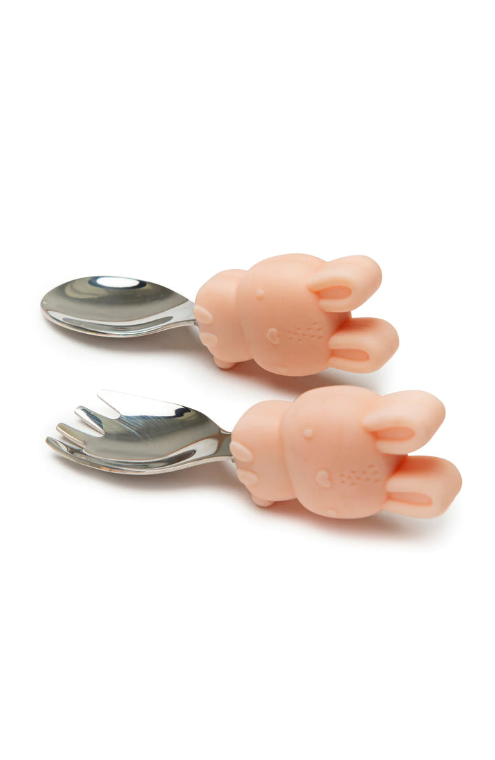 LouLou Lollipop - Learning Spoon & Fork Set - Born to Be Wild - Pitter Patter Boutique