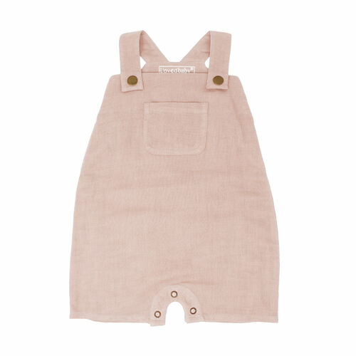 L'oved Baby - Rosewater Muslin Overalls