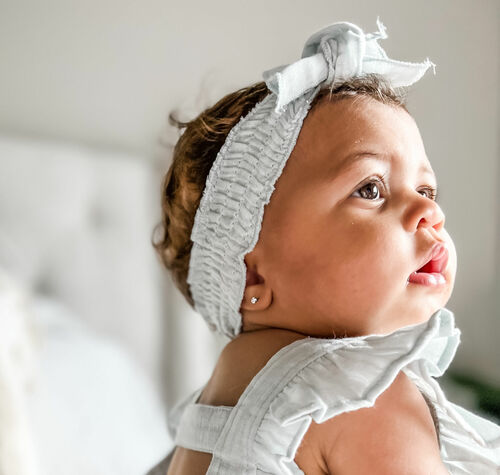 L'oved Baby - Muslin Smocked Headband - Pitter Patter Boutique