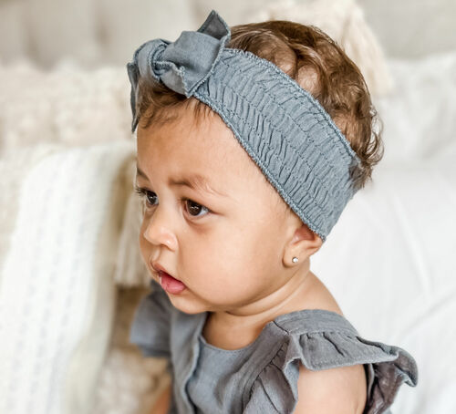 L'oved Baby - Muslin Smocked Headband - Pitter Patter Boutique