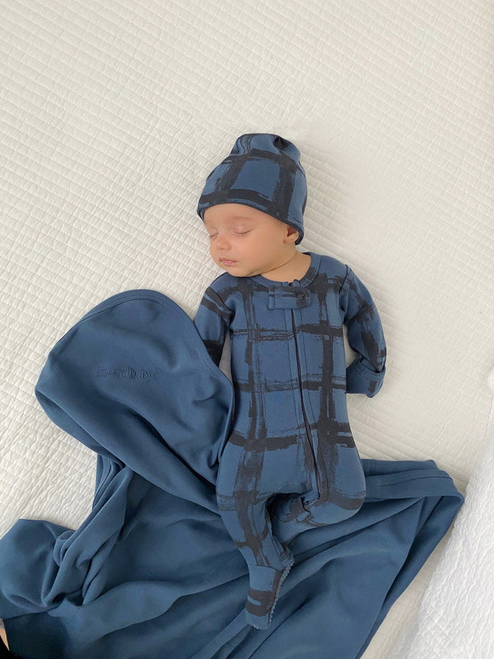 L'oved Baby - Organic Cotton Zippered Footie (3-6m, 6-9m & 9-12m) - Pitter Patter Boutique