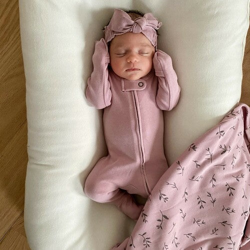 L'oved Baby - Organic Cotton Zippered Footie (3-6m, 6-9m & 9-12m) - Pitter Patter Boutique
