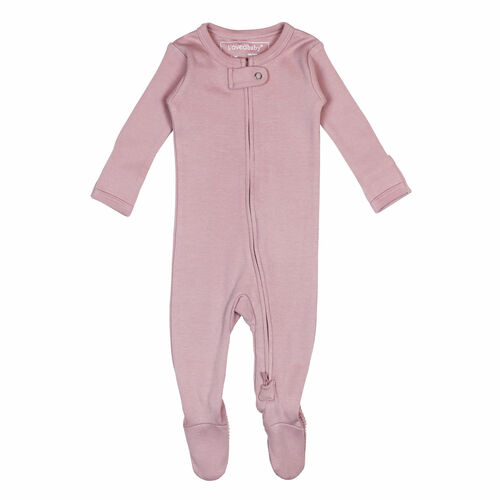L'oved Baby - Organic Cotton Zippered Footie (3-6m, 6-9m & 9-12m) - Pitter Patter Boutique
