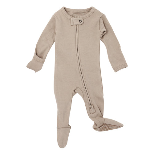 L'oved Baby - Organic Cotton Zippered Footie (3-6m, 6-9m & 9-12m) - Pitter Patter Boutique