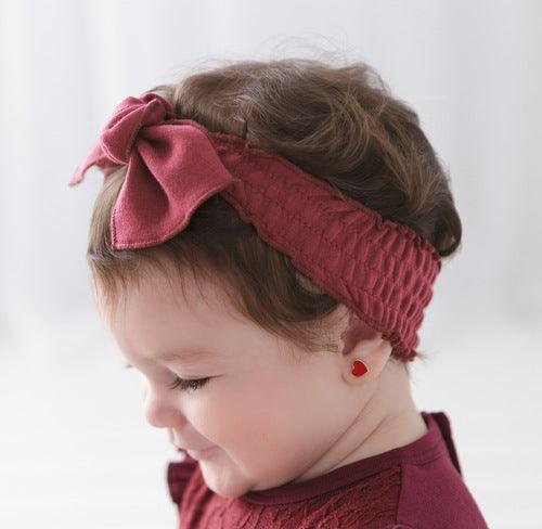 L'oved Baby - Organic Smocked Tie Headband - Pitter Patter Boutique
