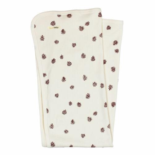 L'oved Baby Buttercream Pinecone Organic Cotton Swaddle