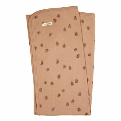 L'oved Baby Nutmeg Pinecone Organic Cotton Swaddle