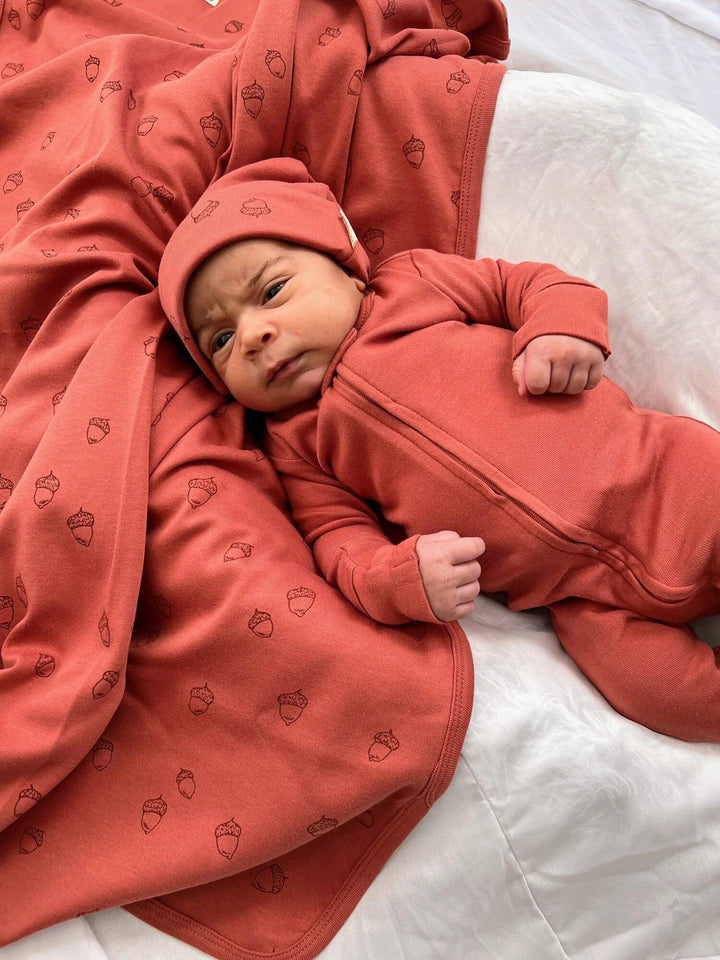 L'oved Baby Spice Acorn Organic Cotton Swaddle
