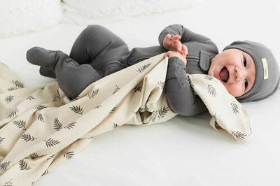 L'oved Baby Stone Fern Organic Cotton Swaddle