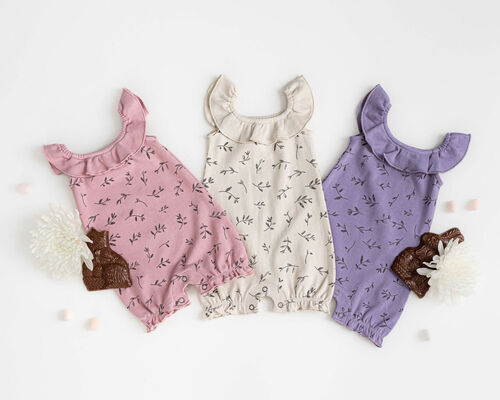 Printed Bubble Romper - Pitter Patter Boutique