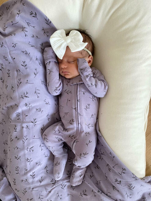 L'oved Baby - Organic Cotton Zippered Footie (3-6m, 6-9m & 9-12m) - Pitter Patter Boutique