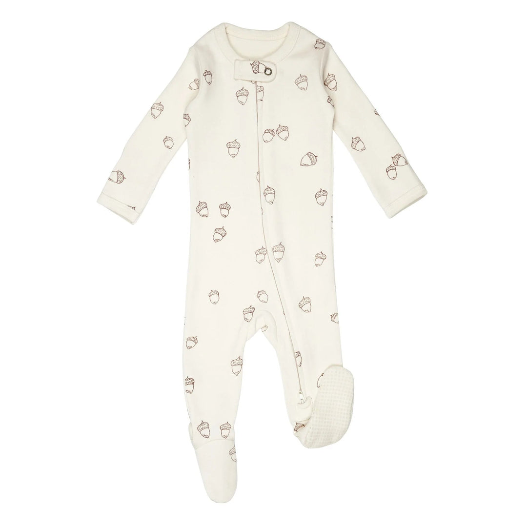 L'oved Baby - Organic Cotton Zippered Footie (3-6m, 6-9m & 9-12m) - Pitter Patter Boutique