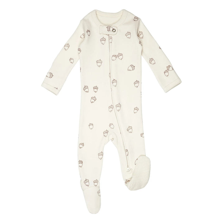 L'oved Baby - Organic Cotton Zippered Footie (3-6m, 6-9m & 9-12m) - Pitter Patter Boutique