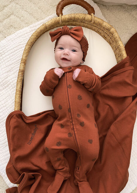 L'oved Baby - Organic Cotton Zippered Footie (3-6m, 6-9m & 9-12m) - Pitter Patter Boutique