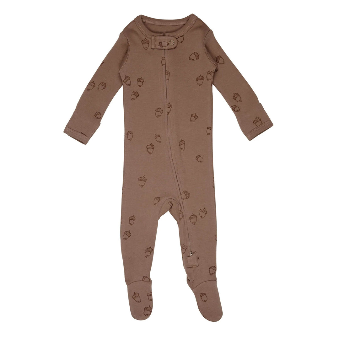 L'oved Baby - Organic Cotton Zippered Footie (3-6m, 6-9m & 9-12m) - Pitter Patter Boutique