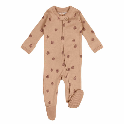 L'oved Baby - Organic Cotton Zippered Footie (3-6m, 6-9m & 9-12m) - Pitter Patter Boutique