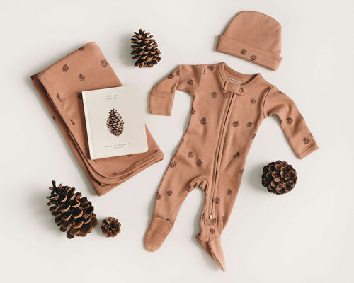 L'oved Baby - Organic Cotton Zippered Footie (3-6m, 6-9m & 9-12m) - Pitter Patter Boutique