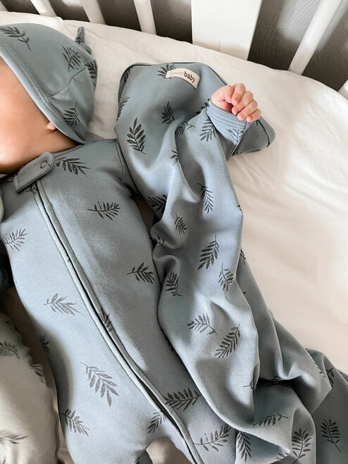 L'oved Baby - Organic Cotton Zippered Footie (3-6m, 6-9m & 9-12m) - Pitter Patter Boutique