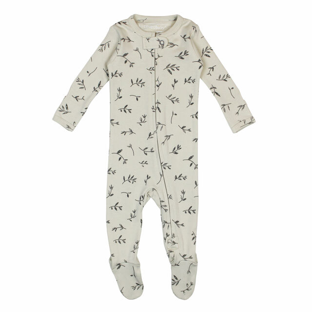 L'oved Baby - Organic Cotton Zippered Footie (3-6m, 6-9m & 9-12m) - Pitter Patter Boutique