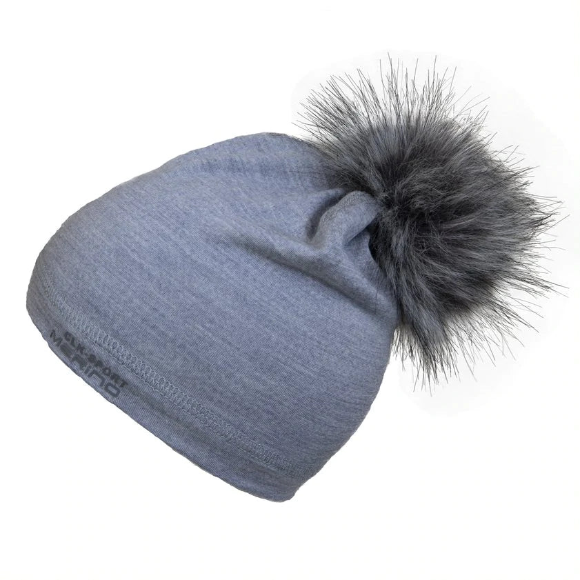 Merino PomPom Beanie - Pitter Patter Boutique