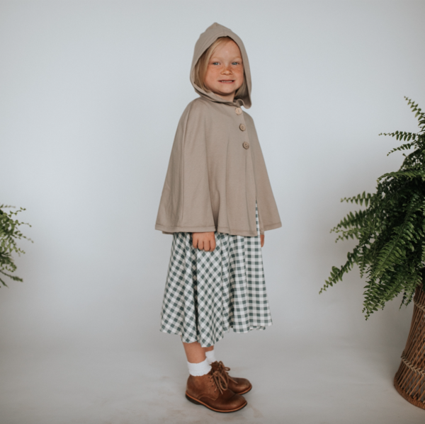 Little & Lively - Bamboo/Cotton Double Layer Hooded Cape - Pitter Patter Boutique