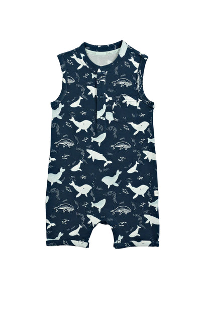 Loulou Lollipop Whales Short Romper 