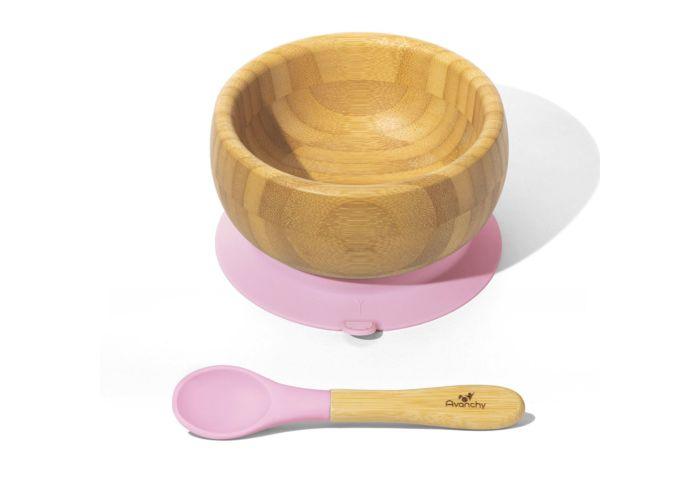 Bamboo Suction Bowl with Spoon - Pitter Patter Boutique