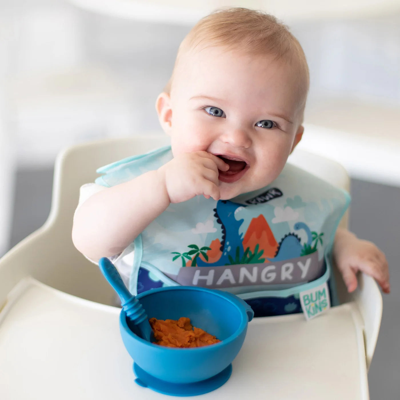 Bumkins - Silicone First Feeding Set with Lid & Spoon - Pitter Patter Boutique