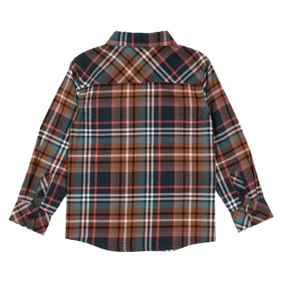 Plaid Flannel Long Sleeve Shirt - Pitter Patter Boutique