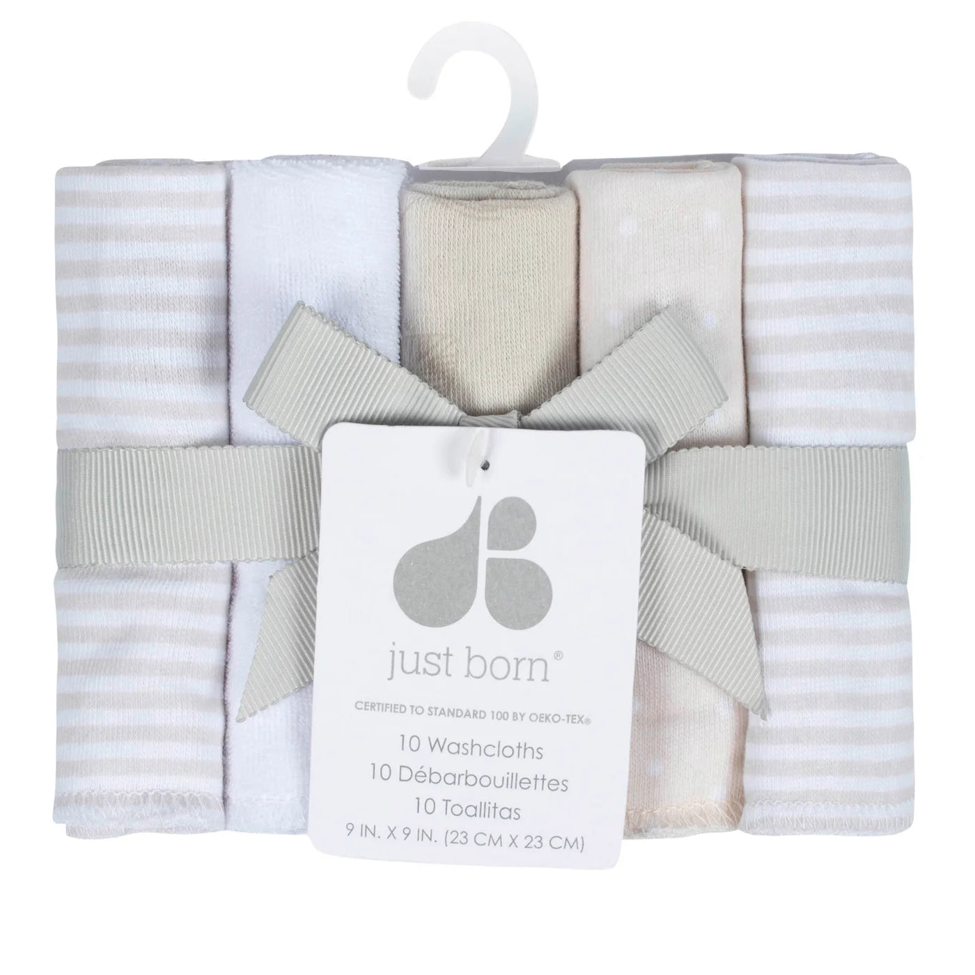 Just Born - 10 Pack Washcloths - Pitter Patter Boutique