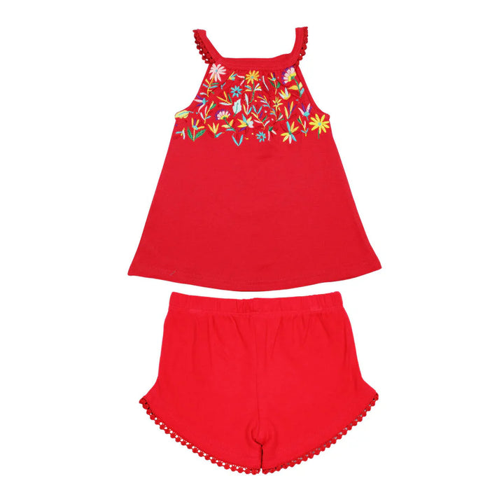 L'oved Baby - Embroidered Tank & Short Set - Pitter Patter Boutique