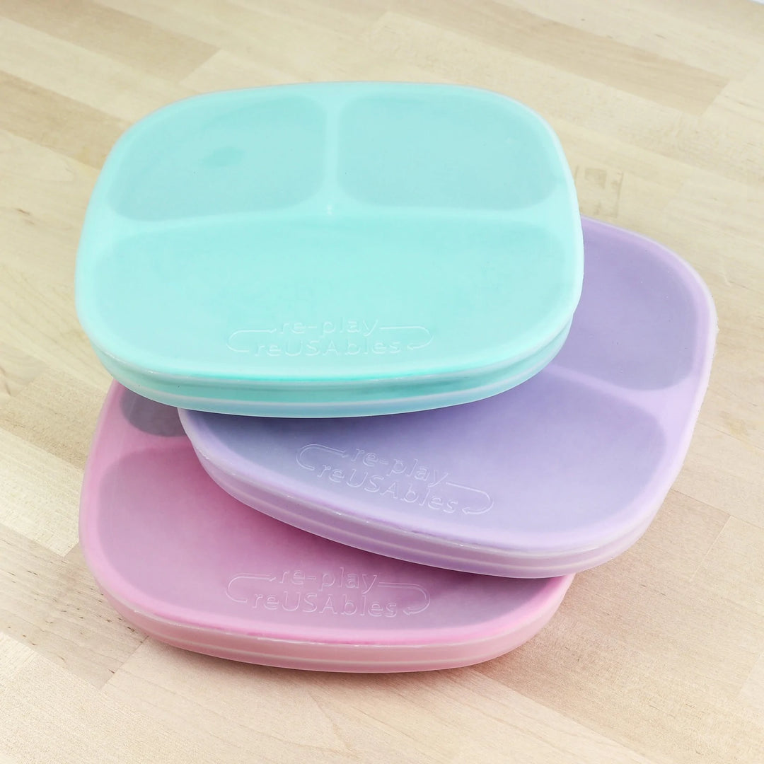 Replay - 7" Divided/Flat Plate Silicone Lid - Pitter Patter Boutique