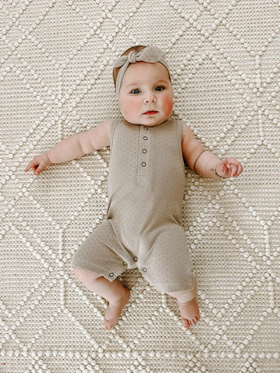 Pointelle Sleeveless Romper - Pitter Patter Boutique