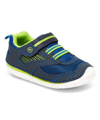 Navy & Lime Green Soft Motion Adrian Sneaker - Pitter Patter Boutique