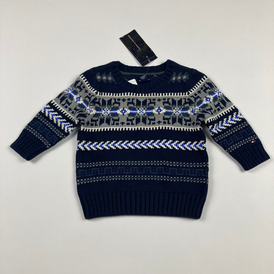 Tommy Hilfiger Knit Sweater - Size 6-9 Months - Pitter Patter Boutique