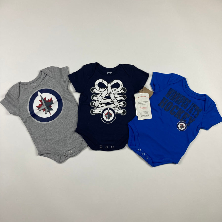 NHL 3 pack Winnipeg Jets Onsies - 6-9 Months - Pitter Patter Boutique