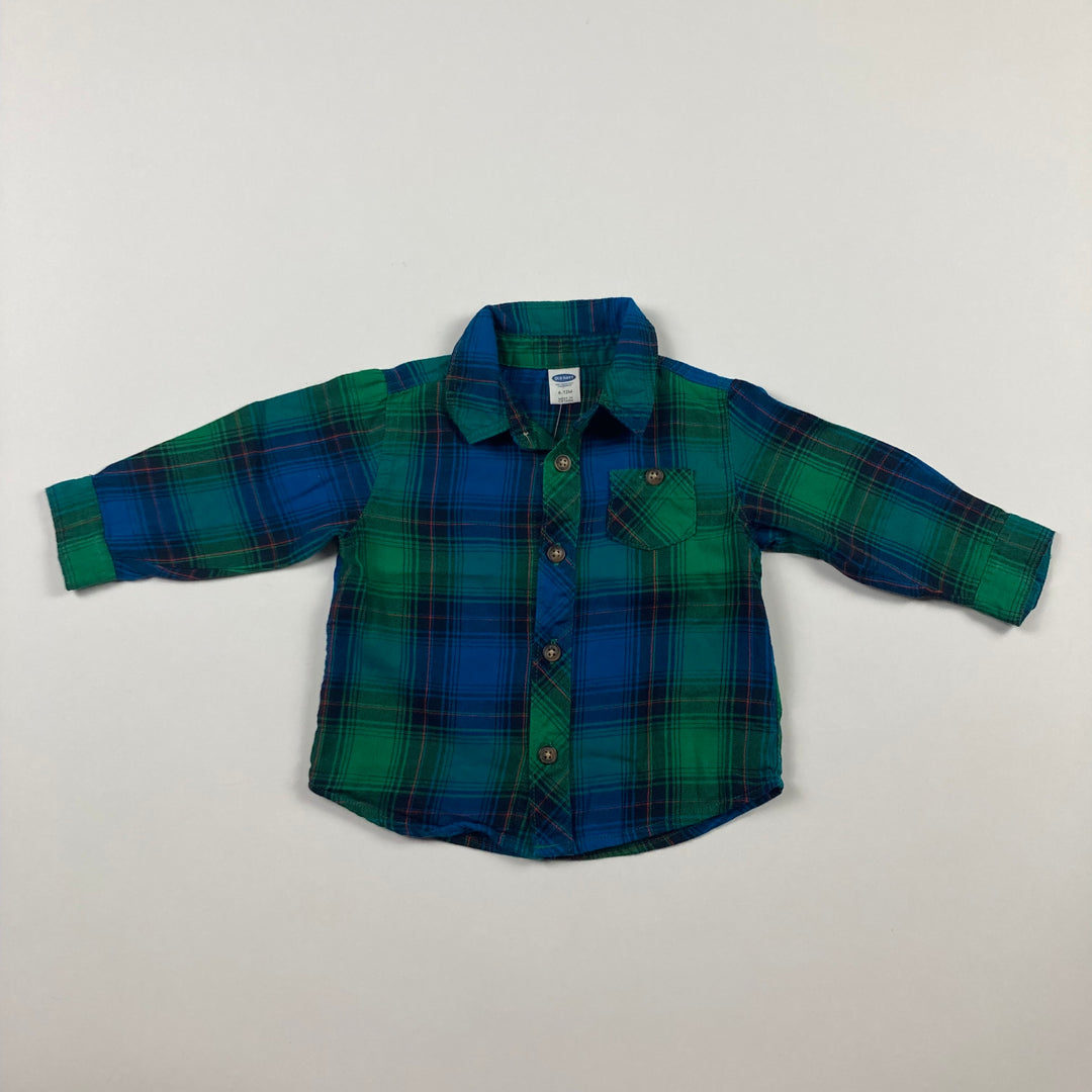 Old Navy Button Up Shirt - Size 3-6 Months - Pitter Patter Boutique